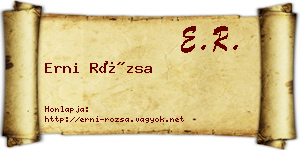 Erni Rózsa névjegykártya