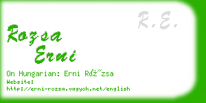 rozsa erni business card